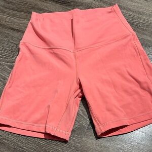 Lululemon Align high rise shorts 6” inseam Sakura pink